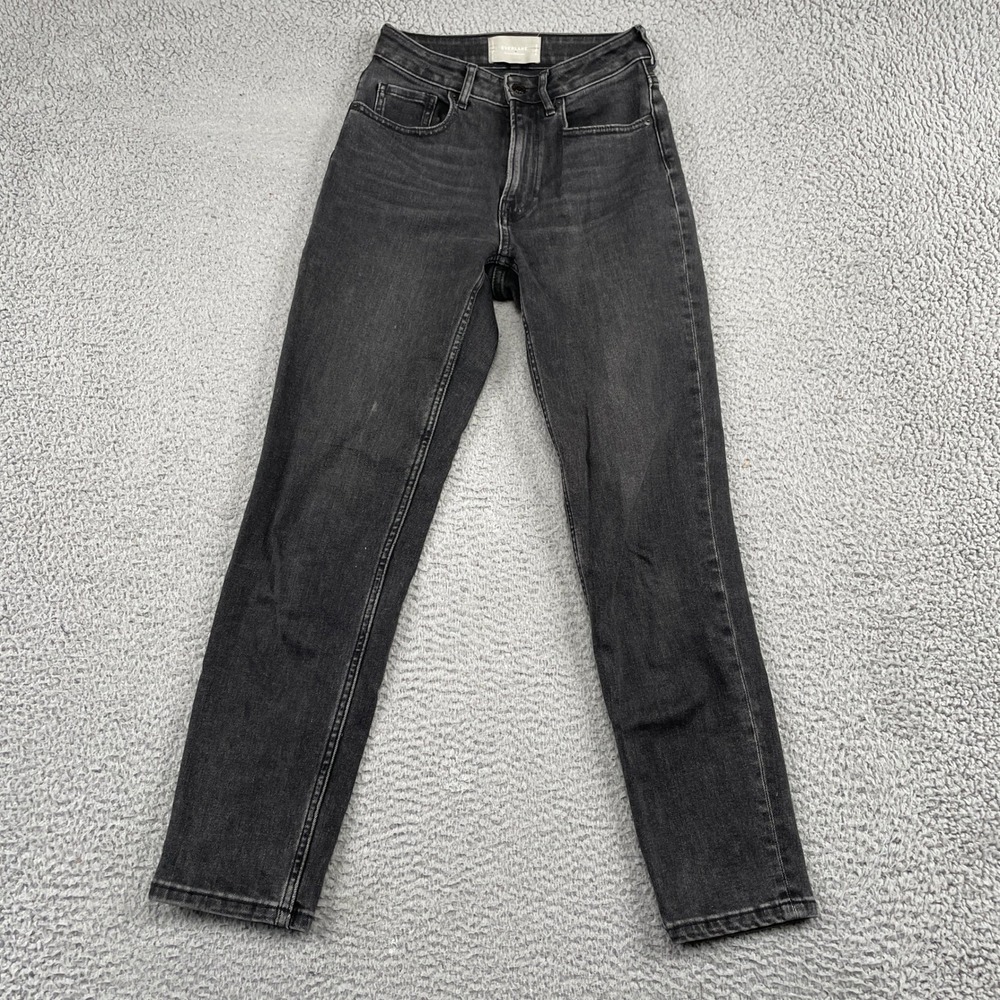 Everlane Jeans Womens 25 Black The Curvy Cheeky Jean High Rise Stretch Tapered